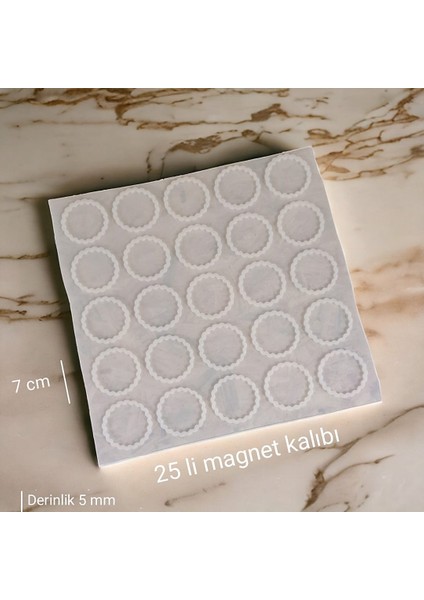 25 Li 7cm Reçine Epoksi Magnet Kalıbı modelleri