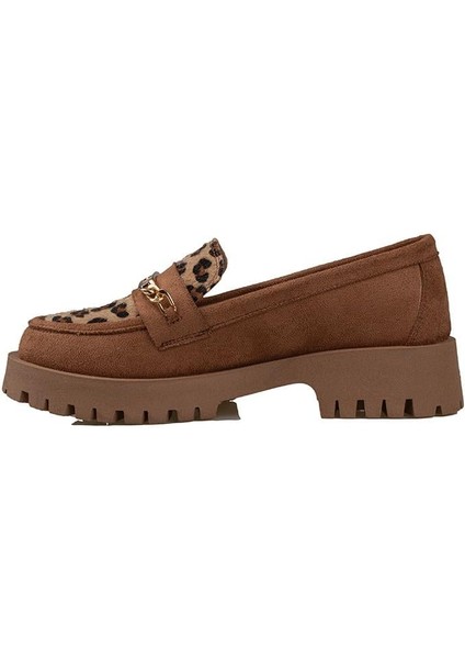 Taba Kadın Nubuk Leopar Casual Ayakkabı modelleri