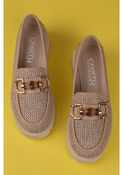 Vizon Hasır Işlemeli Kadın Casual Ayakkabı indirimleri