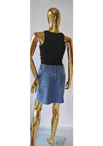 Taş Detaylı Kot Etek fiyatları