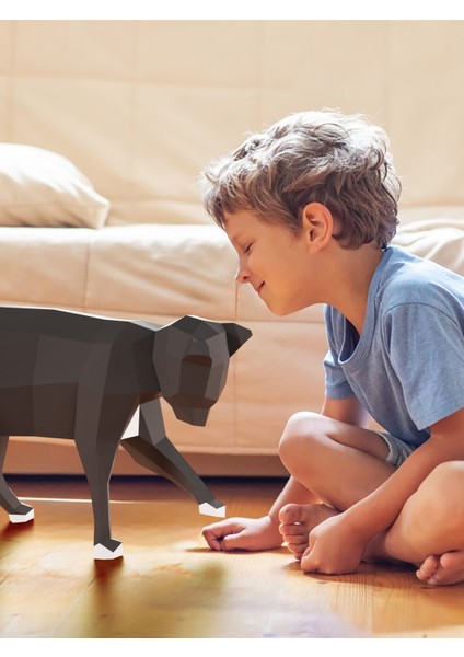 3D Kedi Kağıt Maket | Duvar Süsü ve Hediye | Çocuklar Için Eğitici Kendin Yap Aktivite modelleri