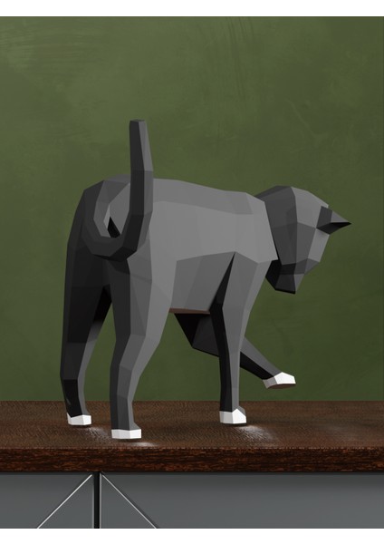 3D Kedi Kağıt Maket | Duvar Süsü ve Hediye | Çocuklar Için Eğitici Kendin Yap Aktivite indirimleri