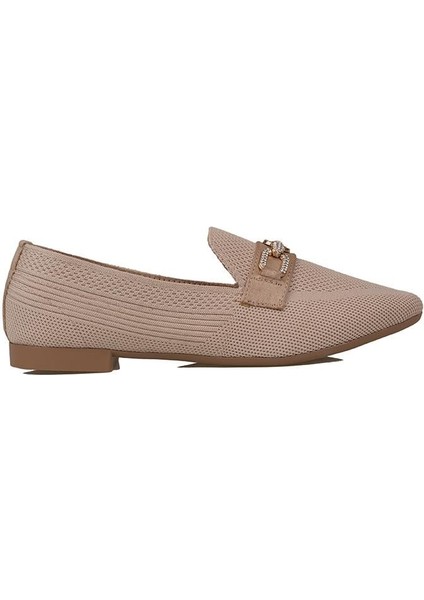 Krem Triko Kadın Sivri Burun Babet fiyatları