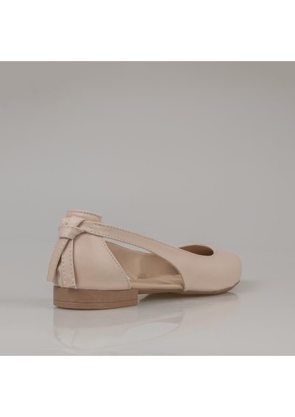 Krem Yandan Açık Arkadan Püsküllü Düz Kadın Babet fırsatları