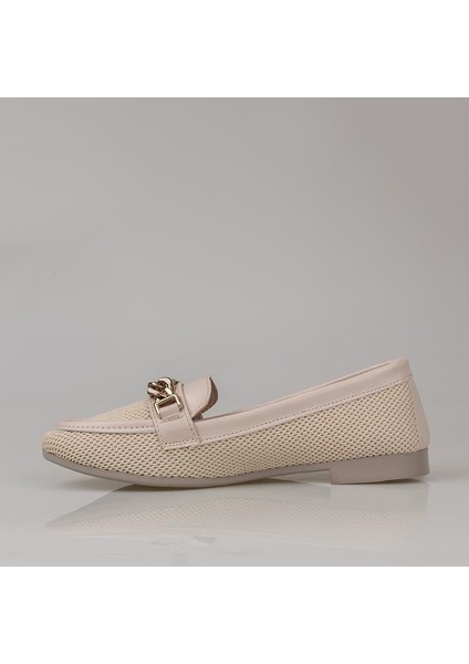 Krem Hasır Dokuma Kadın Babet modelleri