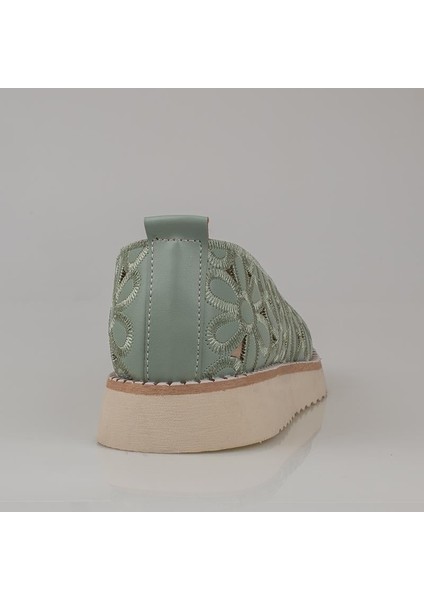 Yeşil Hasır Burunlu Kadın Delikli Yazlık Babet fırsatları