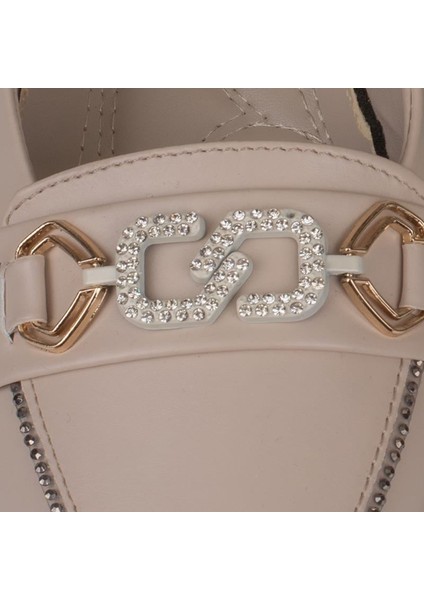 Krem Comfort Taş Işlemeli Kadın Babet fırsatları