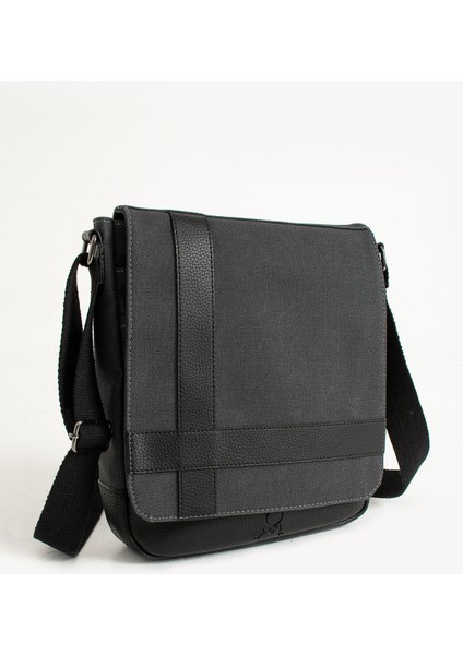 Şık Kanvas Postacı Çantası, Unisex, Siyah, Askılı ve Omuz Kullanımı modelleri