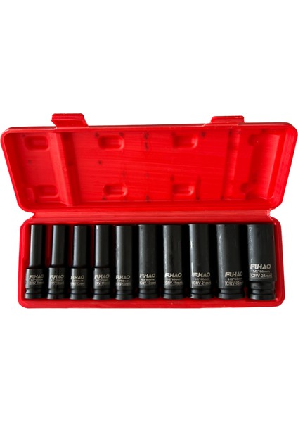 1/2" Havalı Lokma Takımı 10-24 mm (10 Parça)