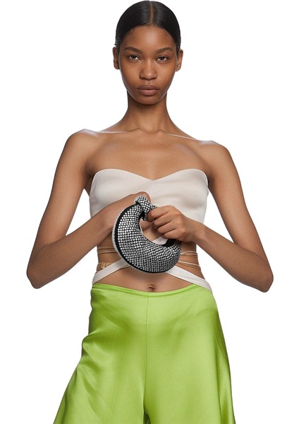 Jw Peı Siyah Kristal Mini Üst Saplı Çanta modelleri