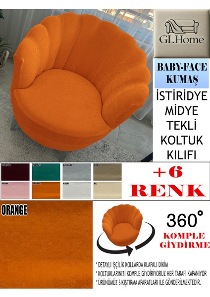 Babyface Kumaş Tekli & Berjer Koltuk Kılıfı, Papatya,istiridye, Midye Model Koltuk Kılıfı