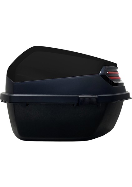 XT08-B 32 Litre Motosiklet Arka Çanta Siyah Parlak Su Geçirmez ABS Çift Kilitleme Üniversal