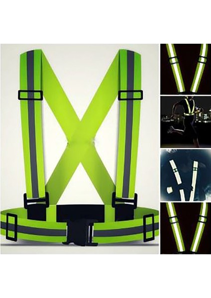 İş Güvenliği Reflektörlü İkaz Yeleği Motorsiklet, Scooter, Bisiklet, Trekking