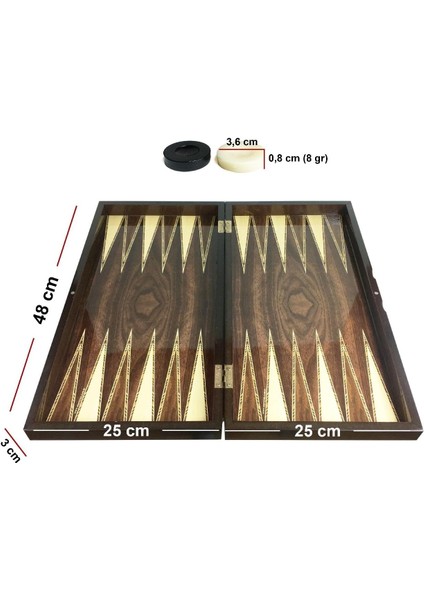 Star Polyester Ceviz Tavla (Büyük)