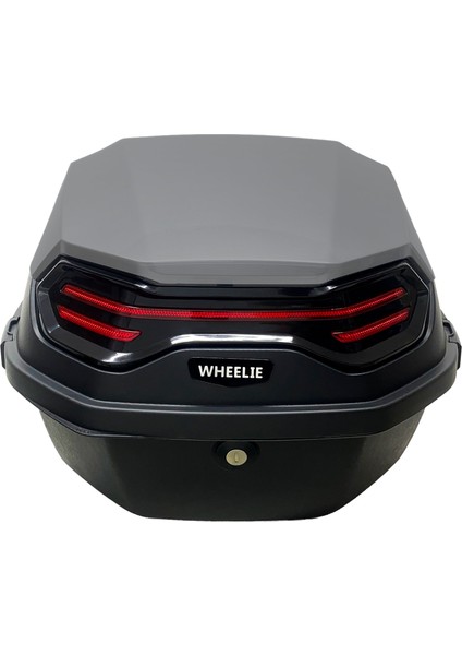 XT08-HG 32 Litre Motosiklet Arka Çanta Honda Gri Parlak Su Geçirmez ABS Çift Kilitleme Üniversal fiyatları