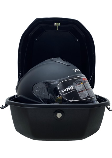 XT08-HG 32 Litre Motosiklet Arka Çanta Honda Gri Parlak Su Geçirmez ABS Çift Kilitleme Üniversal fırsatları