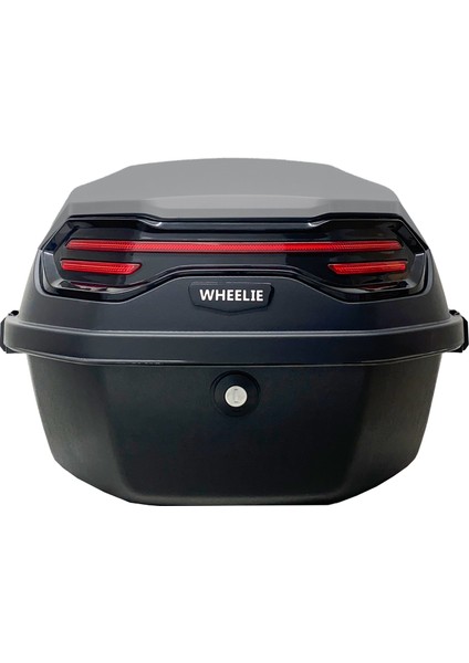 XT08-HG 32 Litre Motosiklet Arka Çanta Honda Gri Parlak Su Geçirmez ABS Çift Kilitleme Üniversal indirimleri