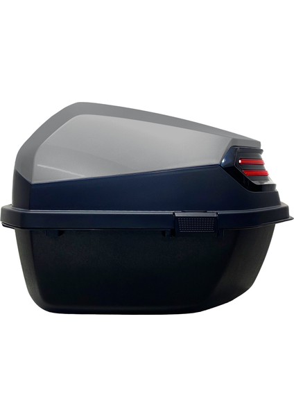 XT08-HG 32 Litre Motosiklet Arka Çanta Honda Gri Parlak Su Geçirmez ABS Çift Kilitleme Üniversal