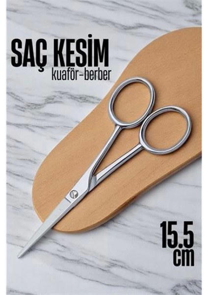 Kobalt Çelik Saç Kesim Makası Kuaför Berber Saç Kesim Makası 15.5 cm