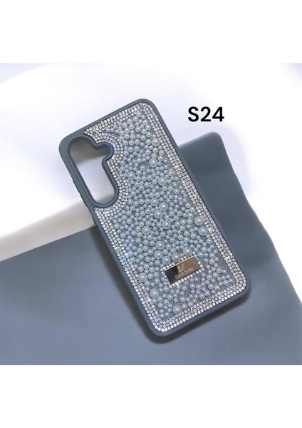 Samsung Galaxy S24 Taşlı Kılıf Inci Boncuk Beaded Kapak modelleri