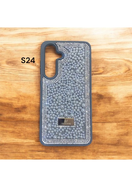 Samsung Galaxy S24 Taşlı Kılıf Inci Boncuk Beaded Kapak