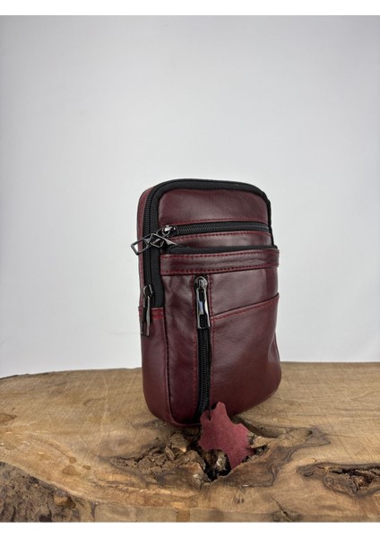 Hakiki Deri Unisex Telefon Çantası, Deri Bel Çantası, Çok Bölmeli Deri Omuz Çantası fırsatları