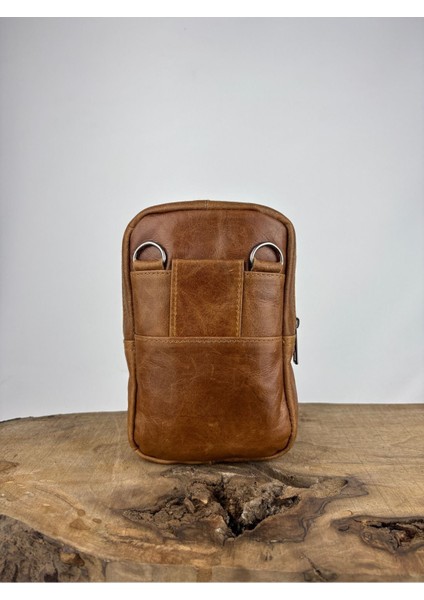 Hakiki Deri Unisex Telefon Çantası, Deri Bel Çantası, Çok Bölmeli Deri Omuz Çantası Taba indirimleri