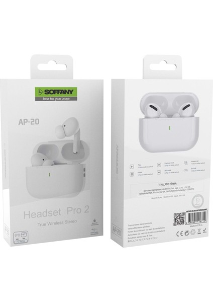 AP20 Headset Pro 2 Kablosuz Bluetooth Kulaklık Wireless