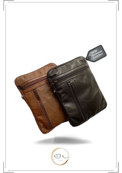 Hakiki Deri Siyah Postacı Çantası, Şık ve Kullanışlı Tasarım