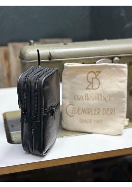 3 Gözlü Dik Deri Kemerlik, Deri Kemer Cüzdanı, Kemer Çantası, Inşaatçı Boyacı Çantası modelleri