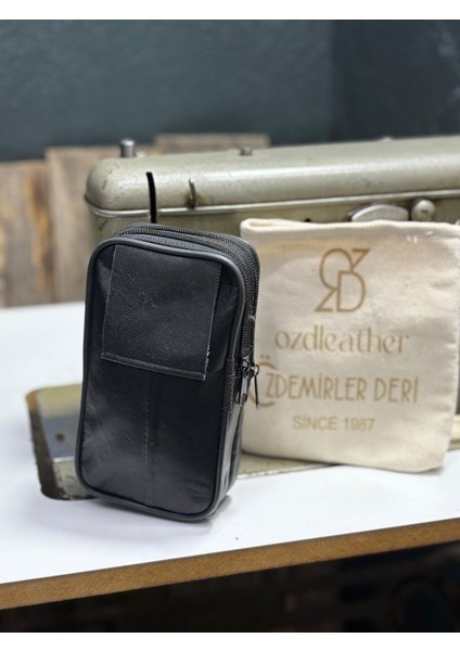 3 Gözlü Dik Deri Kemerlik, Deri Kemer Cüzdanı, Kemer Çantası, Inşaatçı Boyacı Çantası fırsatları