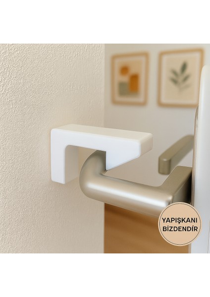Vida Gerektirmeyen Yapışkanlı Kapı Kolu Tutucu Aparat