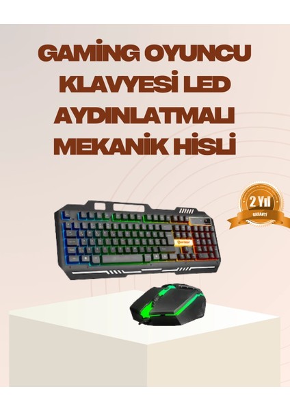 Mekanik LED Gaming Klavye Mouse Seti - Yüksek Tepki ve Ergonomi