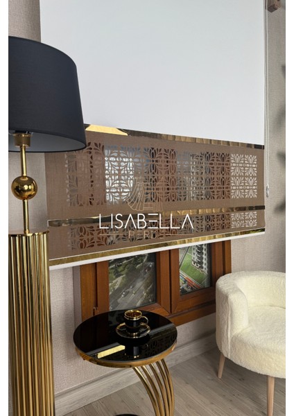 "eliteline – Ara Renkli Lüks Lazer Stor Perde"