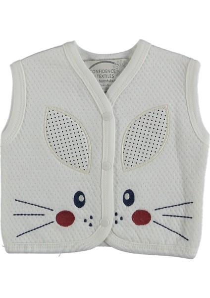 Kapitone Tavşan Nakışlı Yelek