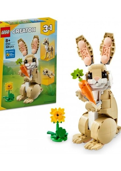 🐇 LEGO Creator 3’ü 1 Arada Sevimli Tavşan Seti (31162) – 326 Parça | 8+ Yaş modelleri