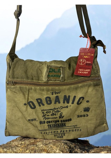 Haki Renkli Unisex Günlük Şık ve Kullanışlı Posta Çantası 36X30CM