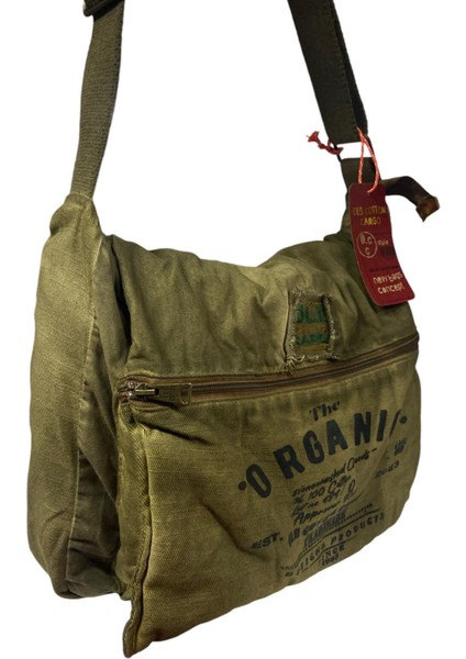 Haki Renkli Unisex Günlük Şık ve Kullanışlı Posta Çantası 36X30CM modelleri