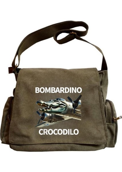 Haki Renkli Unisex Postacı Çantası, Şık ve Kullanışlı Tasarım