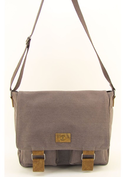 Kahverengi Kanvas Su Geçirmez Postacı Çanta, Iş ve Okul Evrakları Için Şık Tasarım