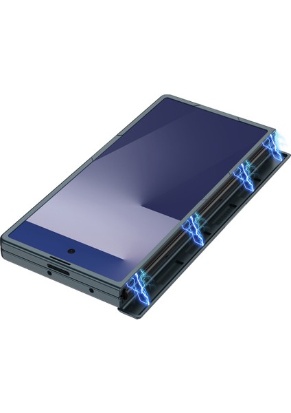 Samsung Galaxy Z Fold 7 Kılıf L Standlı Kamera Korumalı Kıpta Titanyum Renkli Mıknatıslı Pc Mika Kapak indirimleri