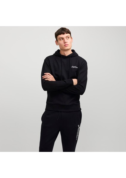 Erkek Gögüs Minimal Logo Baskili Kapüsonlu Sweatshirt - Beau