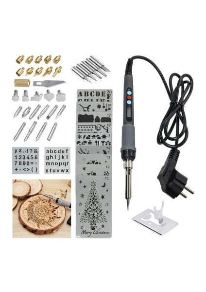 Wood 0143 Pro Ahşap Yakma ve Hobi Seti 60 Watt - 46 Parça