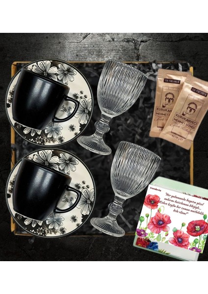 Hediye Kutusunda Hediyelik 2 Kişilik Türk Kahvesi Seti