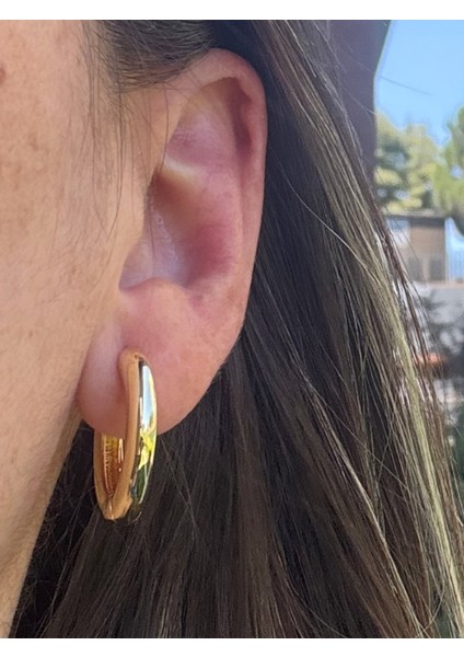 Kalın Boru Küçük Boy Halka Küpe