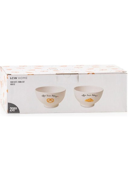 Lcw Home Baskılı Seramik Kase Seti 2'li 14 cm (W5) fırsatları
