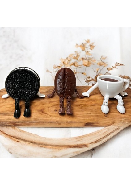 Kahve Keyfinin Maskotları –bütün Kurabiye, Kahve Fincanı ve Kahve Çekirdeği 3'lü Dekor Seti fiyatları