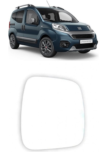 Fiat Fiorino 2007 - 2024 Uyumlu Sağ Dikiz Ayna Camı Elektrikli Isıtmalı (Yolcu Tarafı) 71765389