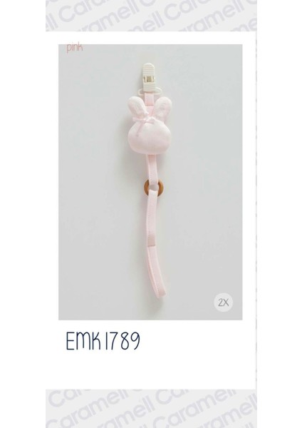 My Baby Kumsal Tavşanlı Emzik Askısı 2 Li Set 1789 Pembe ve Ekru fiyatları