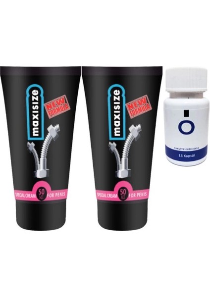 Maxsize 2 Adet Erkeğe Özel 50 ml Krem + Yanında O Caps 15'li Erkeğe